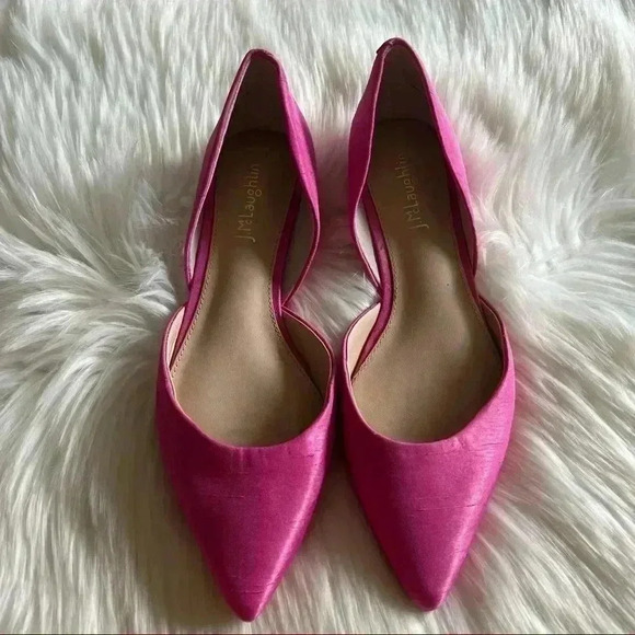 New J. McLaughlin Silk Pointy Shoes Sz 6 - Picture 2 of 10